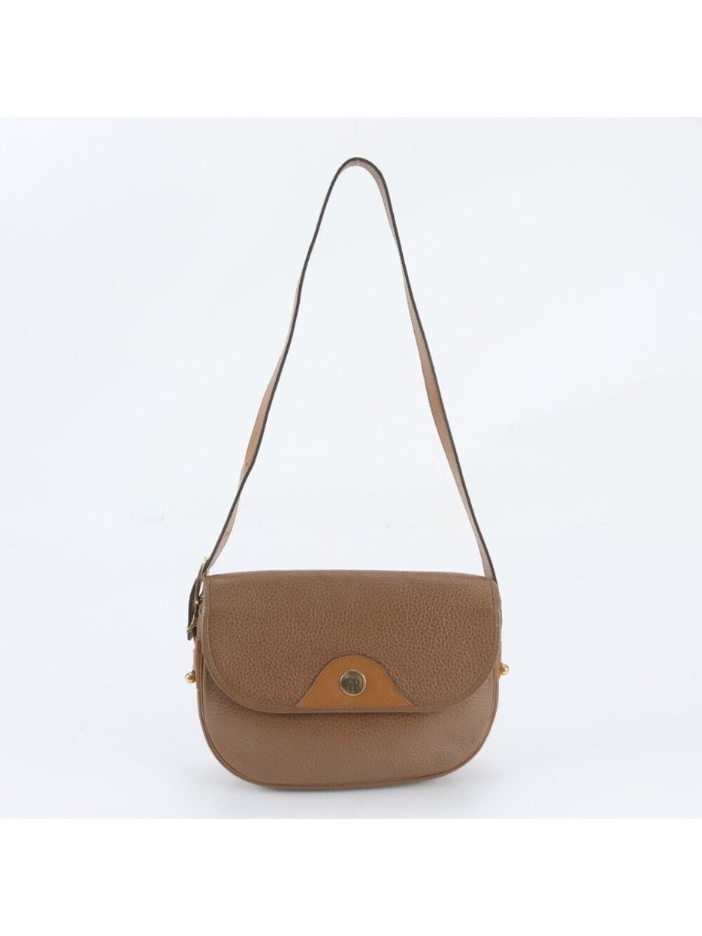 Dior Vintage Leather Shoulder Bag Hand Brown